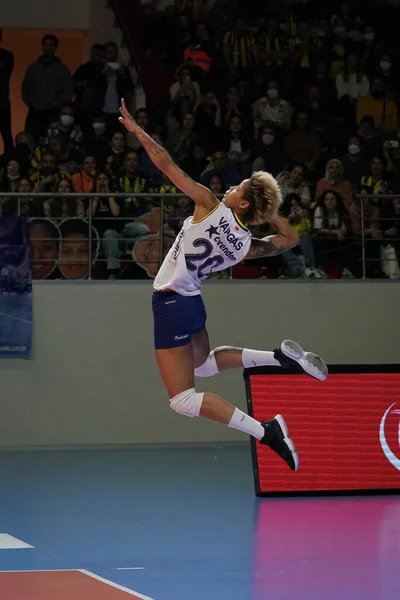 Istanbul Turkey April 2022 Melissa Vargas Serves Fenerbahce Opet Vakifbank — 图库照片