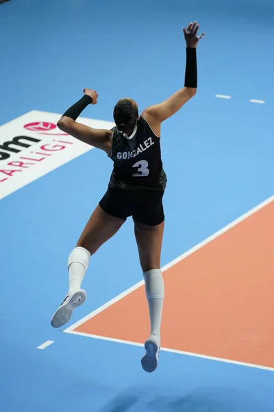 Istanbul Turkey April 2022 Gaila Gonzalez Serves Galatasaray Hdi Sigorta — 图库照片