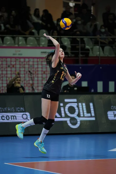 Istanbul Turkey April 2022 Meryem Boz Serves Turk Hava Yollari — 스톡 사진