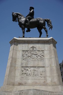 Ataturk Statue in Victory Monument in Ankara City, Turkiye
