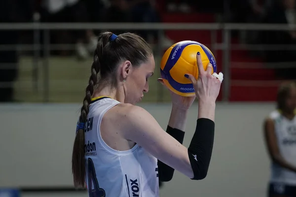 Istanbul Turkey May 2022 Eda Erdem Dundar Serves Fenerbahce Opet — 图库照片