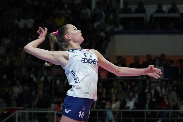 Istanbul Turkey May 2022 Arina Fedorovtseva Serves Fenerbahce Opet Vakifbank — Stok fotoğraf