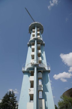 Parachute tower in Museum of Turkish Aeronautical Association, Ankara City, Turkiye