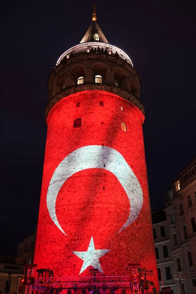Πύργος Γαλατά Στη Συνοικία Του Γαλατά Πόλη Κωνσταντινούπολη Τουρκία — Φωτογραφία Αρχείου