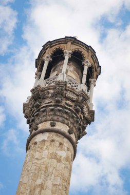 Minaret of Aziziye Mosque in Konya City, Turkiye