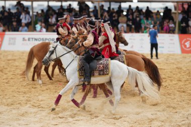 ISTANBUL, TURKIYE - JUNE 11, 2022: Riding Show during Etnospor Culture Festival