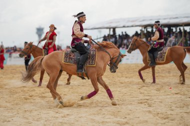 ISTANBUL, TURKIYE - JUNE 11, 2022: Riding Show during Etnospor Culture Festival