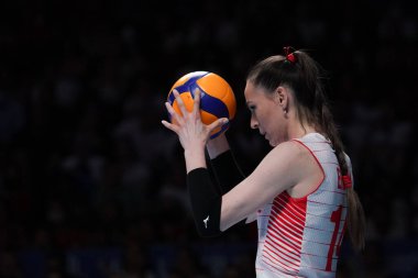 ANKARA, TURKIYE - Haziran 03, 2022: Erdem Dundar Eda, Ankara Arena 'da oynanan Türkiye-Çin VNL Havuz Maçı' nda görev yapıyor