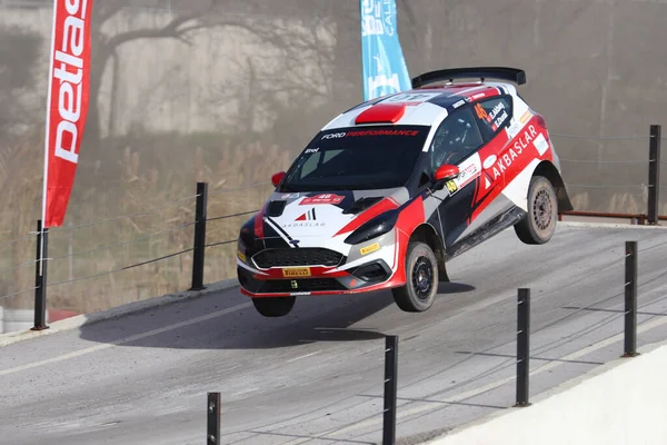 Kocaeli Turkey December 2021 Erol Akbas Drives Ford Fiesta Rally3 — Stockfoto