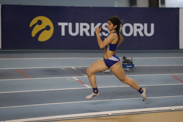 Istanbul Turkey February 2022 Undefined Athlete Running Turkey Olympic Preparation — ストック写真
