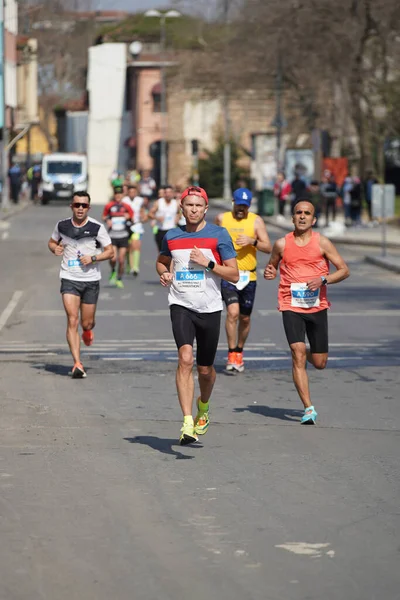 Istanbul Turkey November 2021 Athletes Running Istanbul Half Marathon Historic — Stock Photo, Image