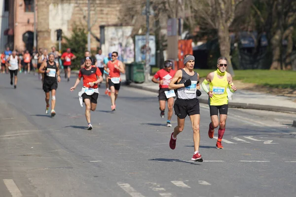 Istanbul Turkey November 2021 Athletes Running Istanbul Half Marathon Historic — Photo