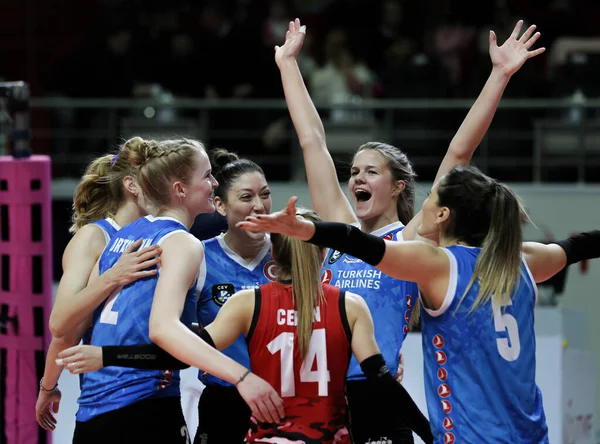 Istanbul Turkey March 2022 Turk Hava Yollari Players Celebrating Score — 图库照片