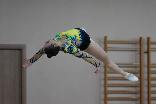 Istanbul Turkey April 2022 Undefined Athlete Performs Aerobic Gymnastics Turkish — ストック写真