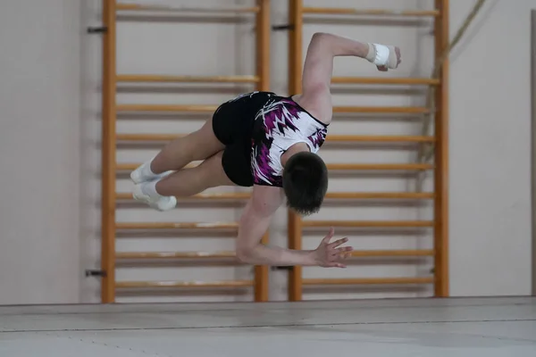 Istanbul Turkey April 2022 Undefined Athlete Performs Aerobic Gymnastics Turkish — Stockfoto