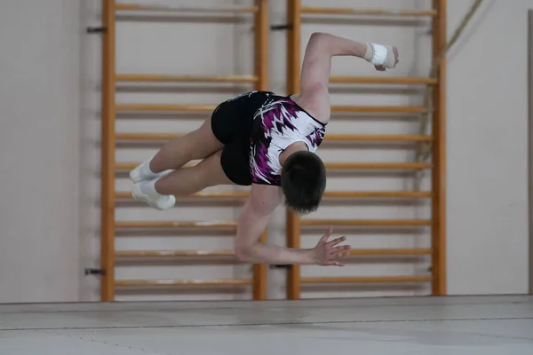 Istanbul Turkey April 2022 Undefined Athlete Performs Aerobic Gymnastics Turkish — Stock fotografie