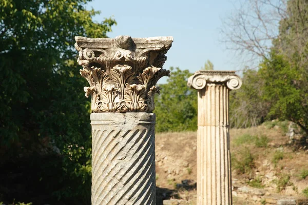 Colonne Antiche Afrodisia Città Antica Geyre Aydin Turkiye — Foto Stock