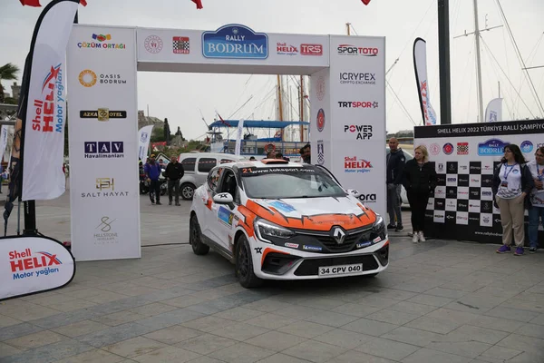 Mugla Turkey April 2022 Nebil Erbil Med Renault Clio Rally5 — Stockfoto