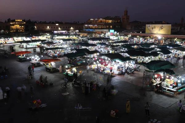 Marrakesh Morocco October 2021 People Jemaa Fnaa Main Square Marrakesh — Stock Photo, Image