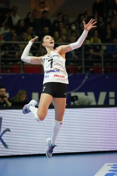 Istanbul Turkey April 2022 Hande Baladin Serves Fenerbahce Opet Eczacibasi — 图库照片