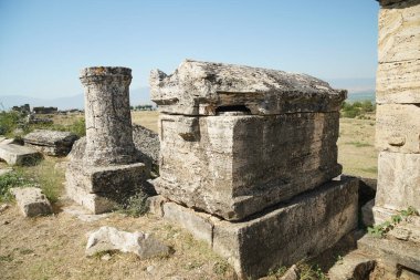Hierapolis Antik Kenti Pamukkale, Denizli Şehri, Türkiye 'deki mezar