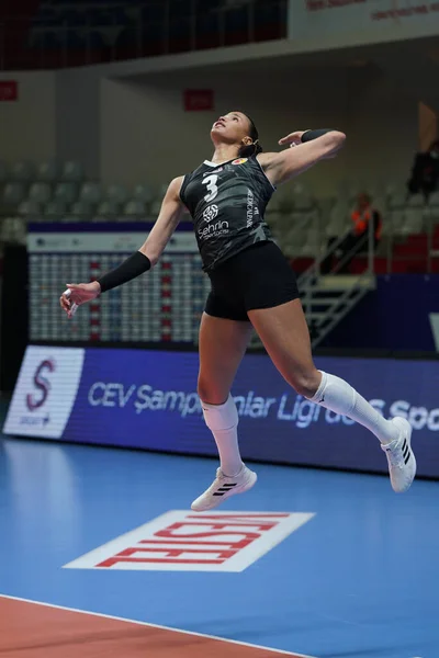 Istanbul Turkey April 2022 Gaila Gonzalez Serves Galatasaray Hdi Sigorta — Photo