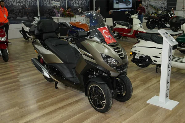 Istanbul Turkey Dubna 2022 Peugeot 400 Vystaven Výstavišti Motobike Expo — Stock fotografie