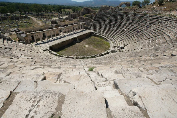 Teatro Afrodísias Cidade Antiga Geyre Aydin Turkiye — Fotografia de Stock