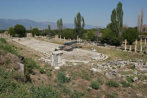 Πισίνα Στην Αφροδίτη Αρχαία Πόλη Στην Γείρε Αϊντίν Turkiye — Φωτογραφία Αρχείου