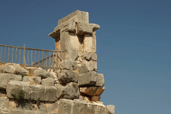 Θέατρο Της Αρχαίας Πόλης Της Μύρας Στη Δήμητρα Αττάλεια Τουρκία — Φωτογραφία Αρχείου