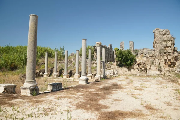 Perge Αρχαία Πόλη Στην Αττάλεια Turkiye — Φωτογραφία Αρχείου