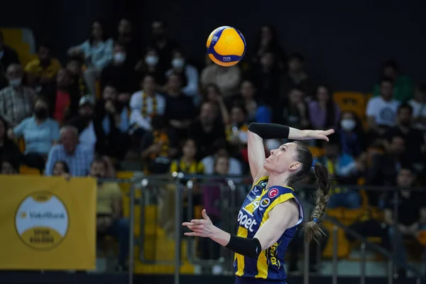 Istanbul Turkey May 2022 Eda Erdem Dundar Serves Fenerbahce Opet — Stok fotoğraf