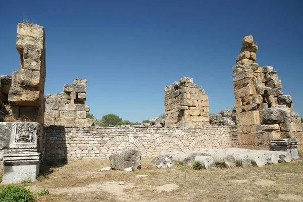 Banhos Hadriânicos Afrodísias Cidade Antiga Geyre Aydin Turkiye — Fotografia de Stock