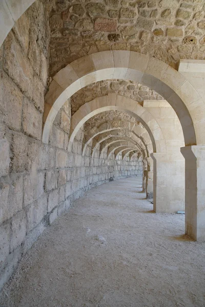 Corridor Dans Théâtre Ville Antique Aspendos Antalya Turkiye — Photo