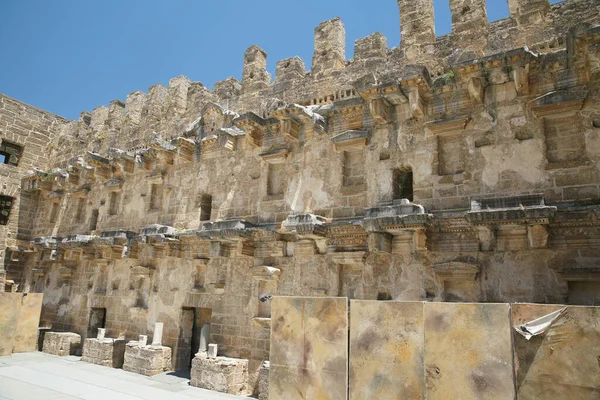 Teatro Aspendos Ciudad Antigua Antalya Turkiye — Foto de Stock