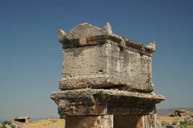 Hierapolis Antik Kenti Pamukkale, Denizli Şehri, Türkiye 'deki mezar