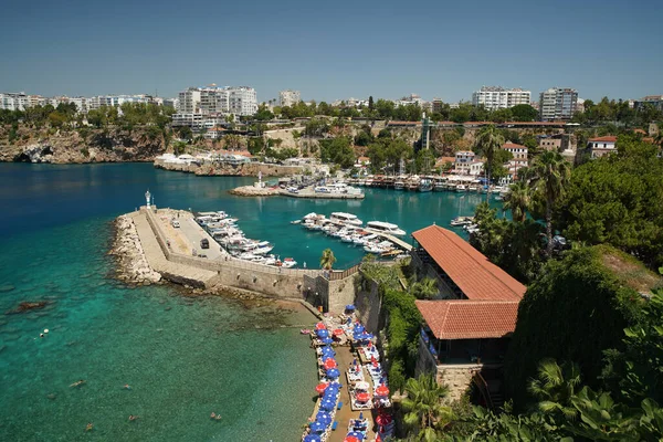 Antalya Turkiye Julio 2022 Puerto Histórico Ciudad Antalya Puerto Que — Foto de Stock