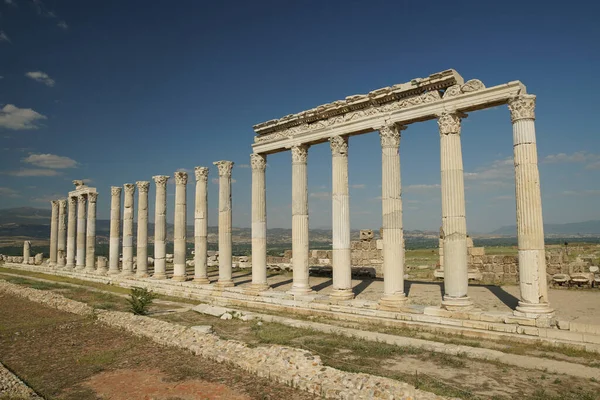 Colonne Laodicea Sulla Città Antica Lycus Nella Città Denizli Turkiye — Foto Stock