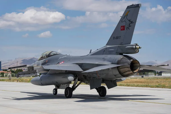 Konya Turquía Junio 2022 Fuerza Aérea Turca General Dynamics 16C — Foto de Stock