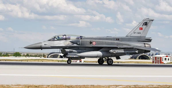 Konya Turquía Junio 2022 Fuerza Aérea Turca Lockheed Martin 16D — Foto de Stock
