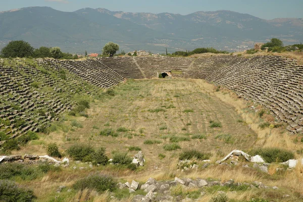 Geyre Aydın Türkiye Deki Afrodizya Antik Kenti Stadyumu — Stok fotoğraf
