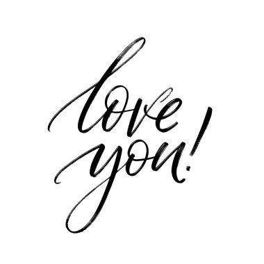 Yaratıcı sanatsal el çizimi kart. Vektör çizimi. Aşk şablonu. Elle çizilmiş kelimeleri seviyorum..