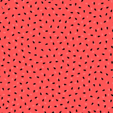 Karpuz çekirdekli vektörsüz desen. Renkli el çizimi tekrarlanabilir arka plan. Renkli arkaplan.