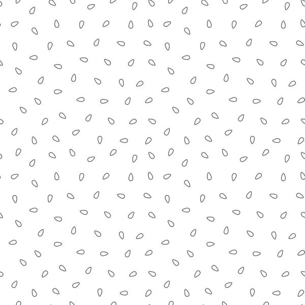 Modèle vectoriel sans couture avec des graines de pastèque linéaires. Monochrome minimaliste fond répétable. — Image vectorielle