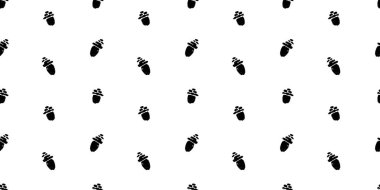 Haşhaş tohumu kapsüllü, kusursuz bir şablon. Tek renkli sanatsal botanik elementler, el çizimi grafik arkaplan.