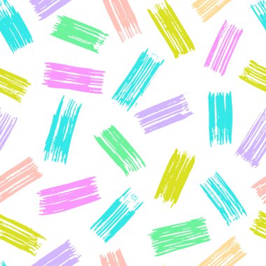 Vektör kusursuz desen. El çizimi fosforlu kalemle tekrarlanabilir doku felce benziyor. Sanatsal renkli arkaplan.