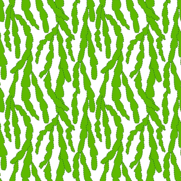 Vector Naadloos Patroon Met Cactus Bladeren Herhaalbare Minimalistische Achtergrond Herhaaldelijke — Stockvector