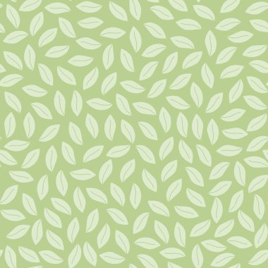 Yeşil yapraklı, pürüzsüz bir şekil. Çay yaprağı minimalist arka plan. Çiçek yeşili arkaplan