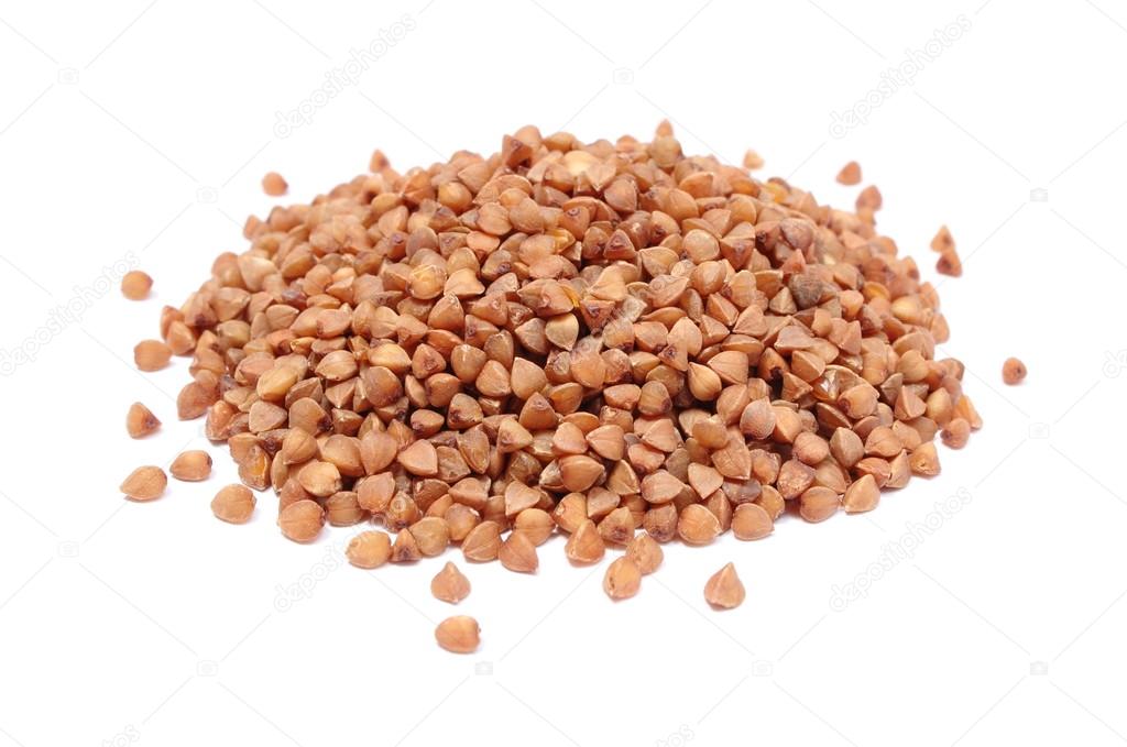 Buckwheat isolated on white background