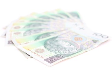 Beyaz arka plan üzerinde para